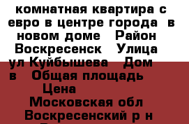 1-комнатная квартира с евро в центре города, в новом доме › Район ­ Воскресенск › Улица ­ ул.Куйбышева › Дом ­ 45в › Общая площадь ­ 49 › Цена ­ 2 900 000 - Московская обл., Воскресенский р-н, Воскресенск г. Недвижимость » Квартиры продажа   . Московская обл.